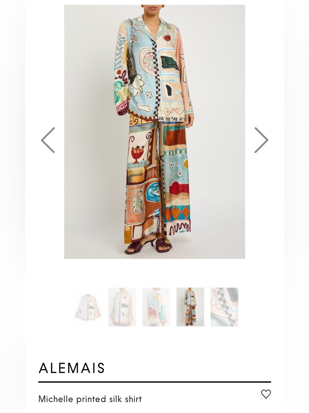 Alemais michelle Abstract Silk Blouse in Multi-Color NWOT - Picture 2 of 11